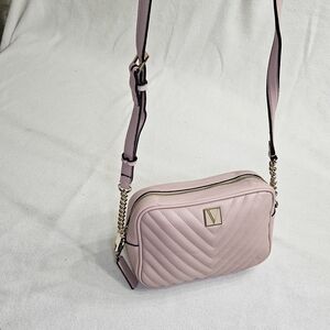 Victoria's Secret VS Crossbody Camera Bag Purse Orchid Blush Pink